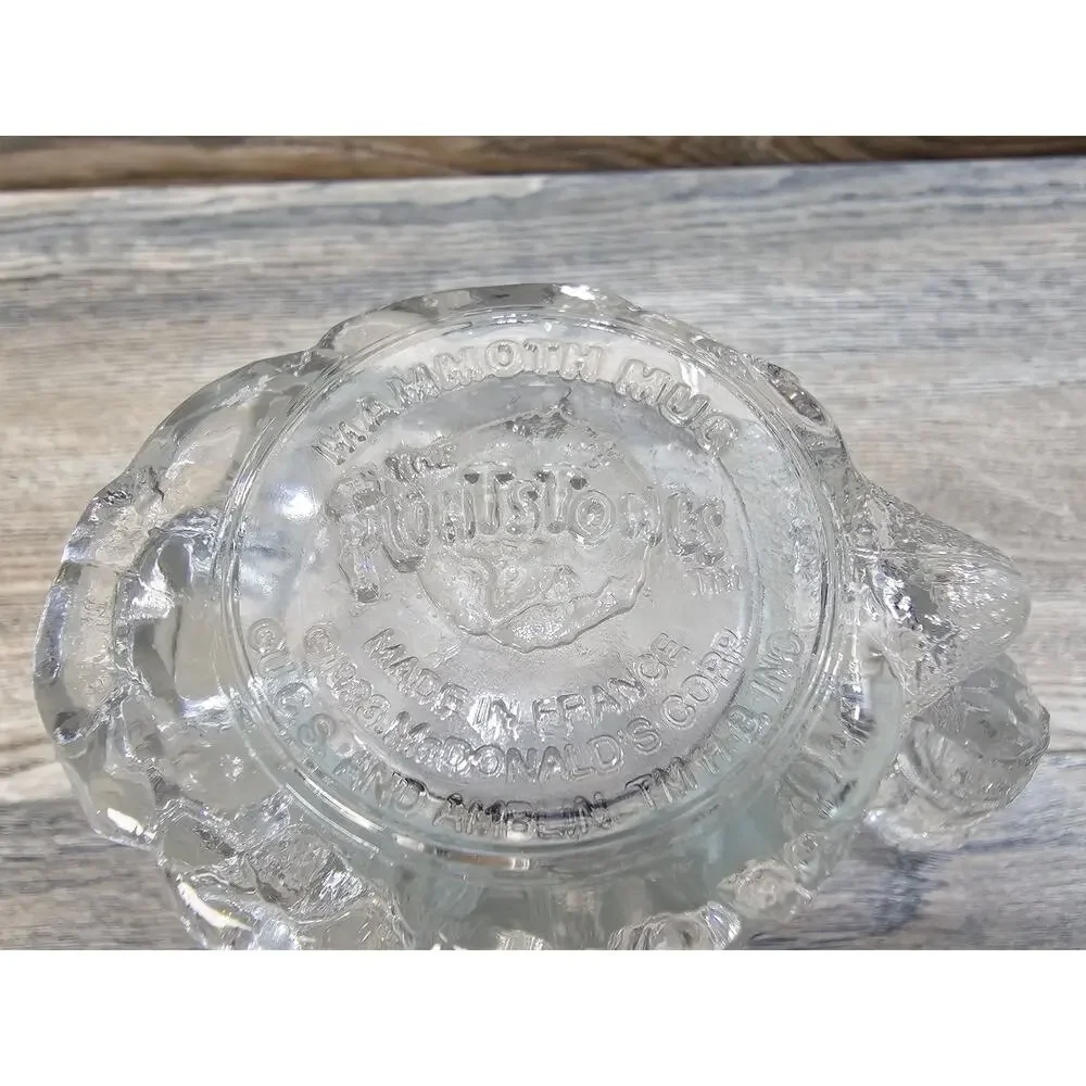 McDonalds Flintstones Mammoth Glass Mug Cup RocDonalds 1993
